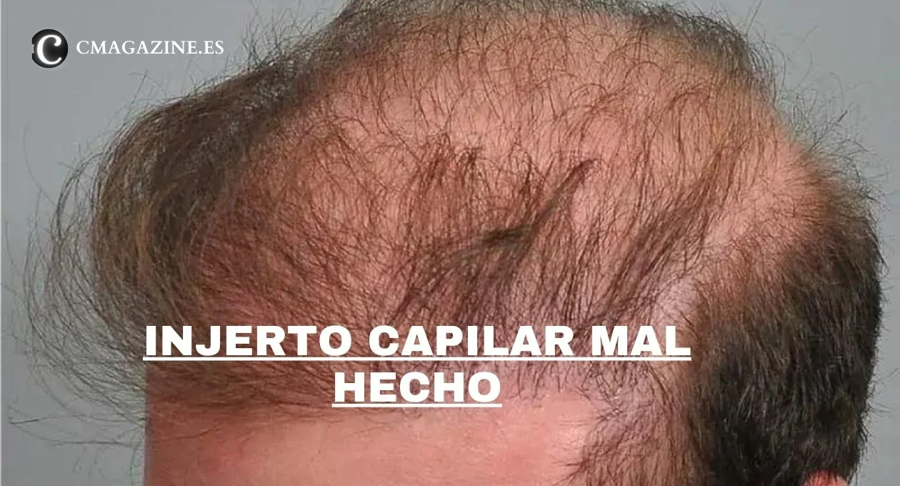 injerto capilar mal hecho